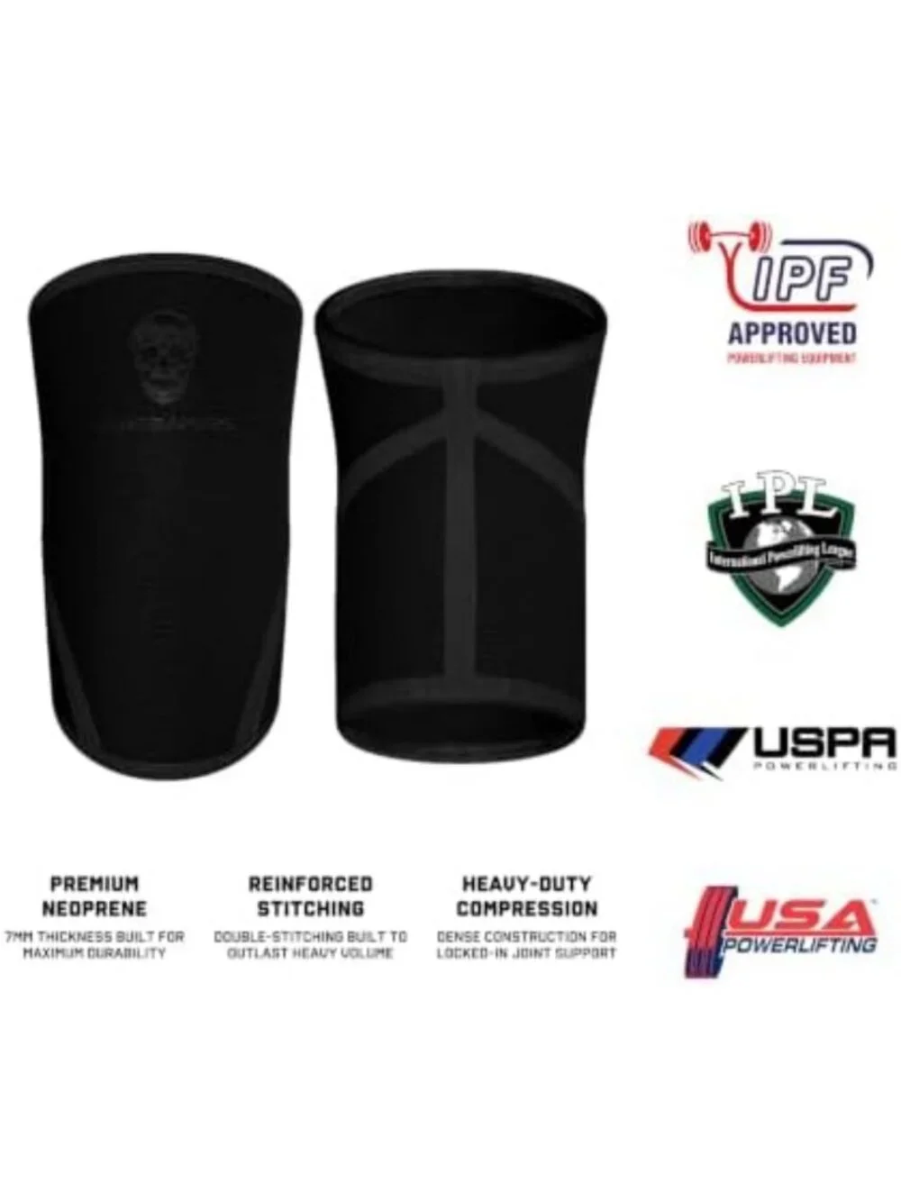 Knee Sleeves for Squats & Weightlifting - 7MM Neoprene Compression Support, Gym